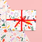Cream Doodles Gift Wrap