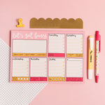 Let's Get Busy A5 Notepad Weekly Planner