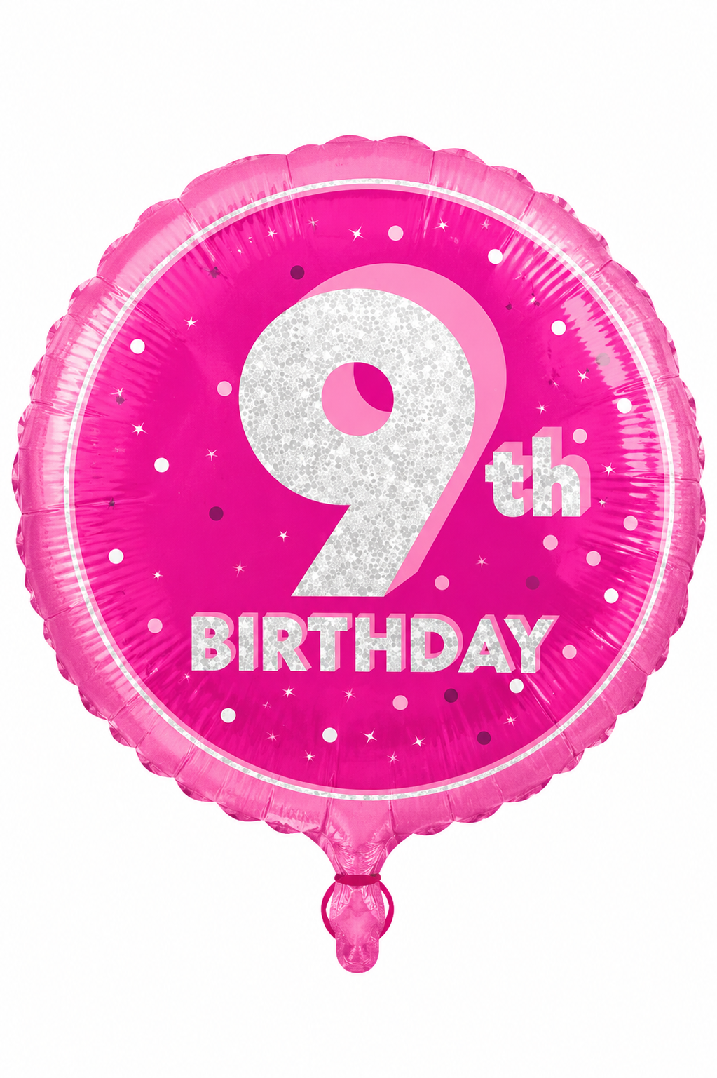 18 inch Age 9 Birthday Balloon - Pink