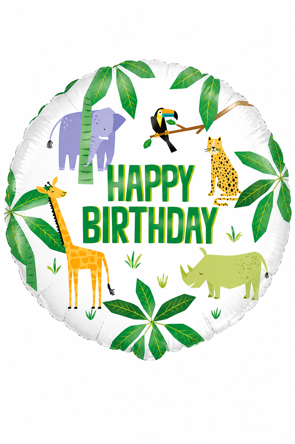18 inch Birthday Animal Safari Foil Balloon