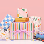 Cream Doodles Gift Wrap
