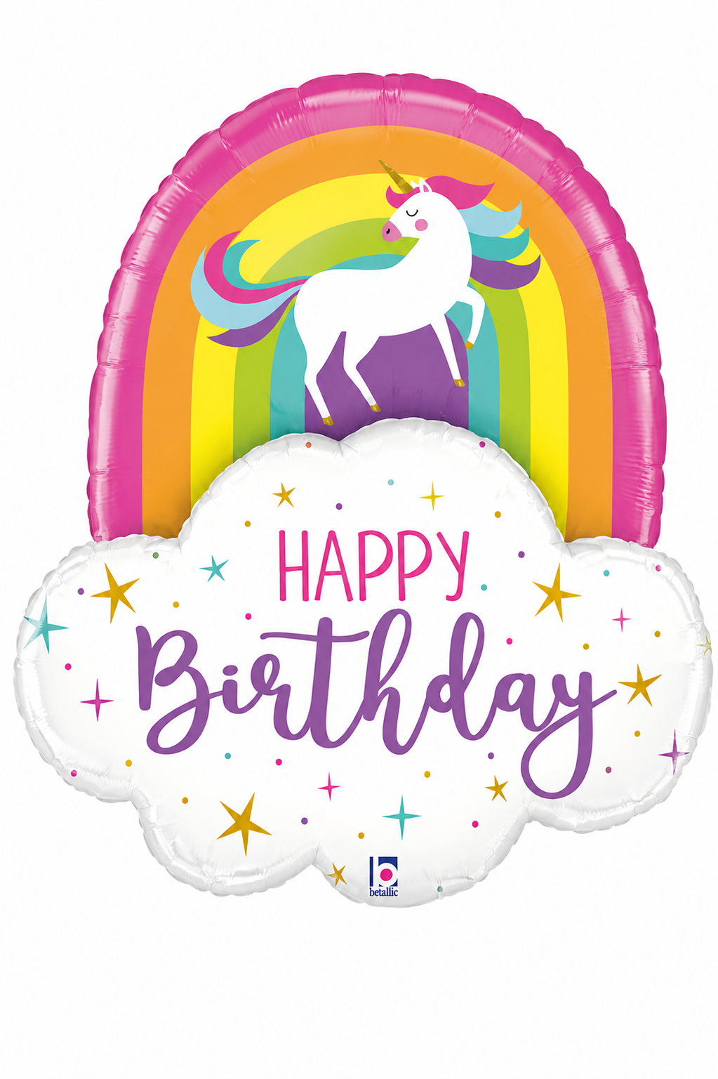 26 inch Birthday Rainbow Unicorn Foil Balloon
