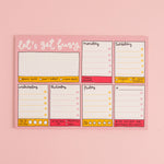 Let's Get Busy A5 Notepad Weekly Planner
