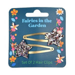Glitter Star Hair Clips (Set of 2) - Fairies In The Garden