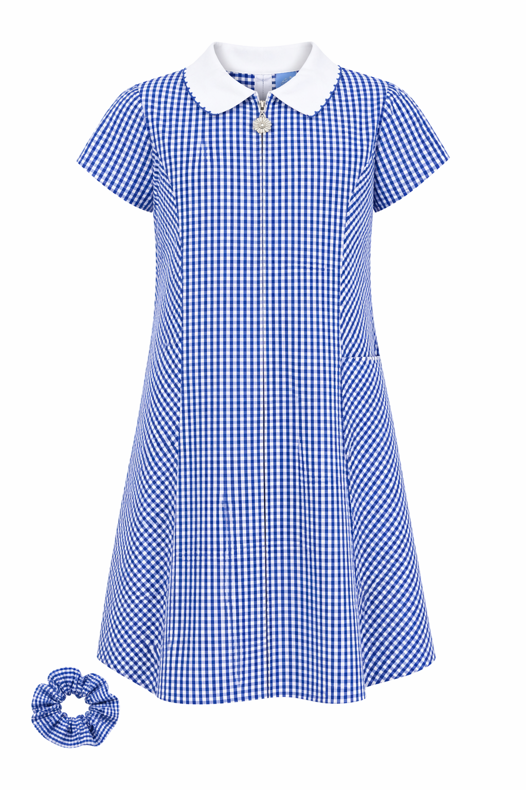 Avon Corded Gingham Summer Dress - Blue