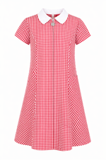 Avon Corded Gingham Summer Dress - Red