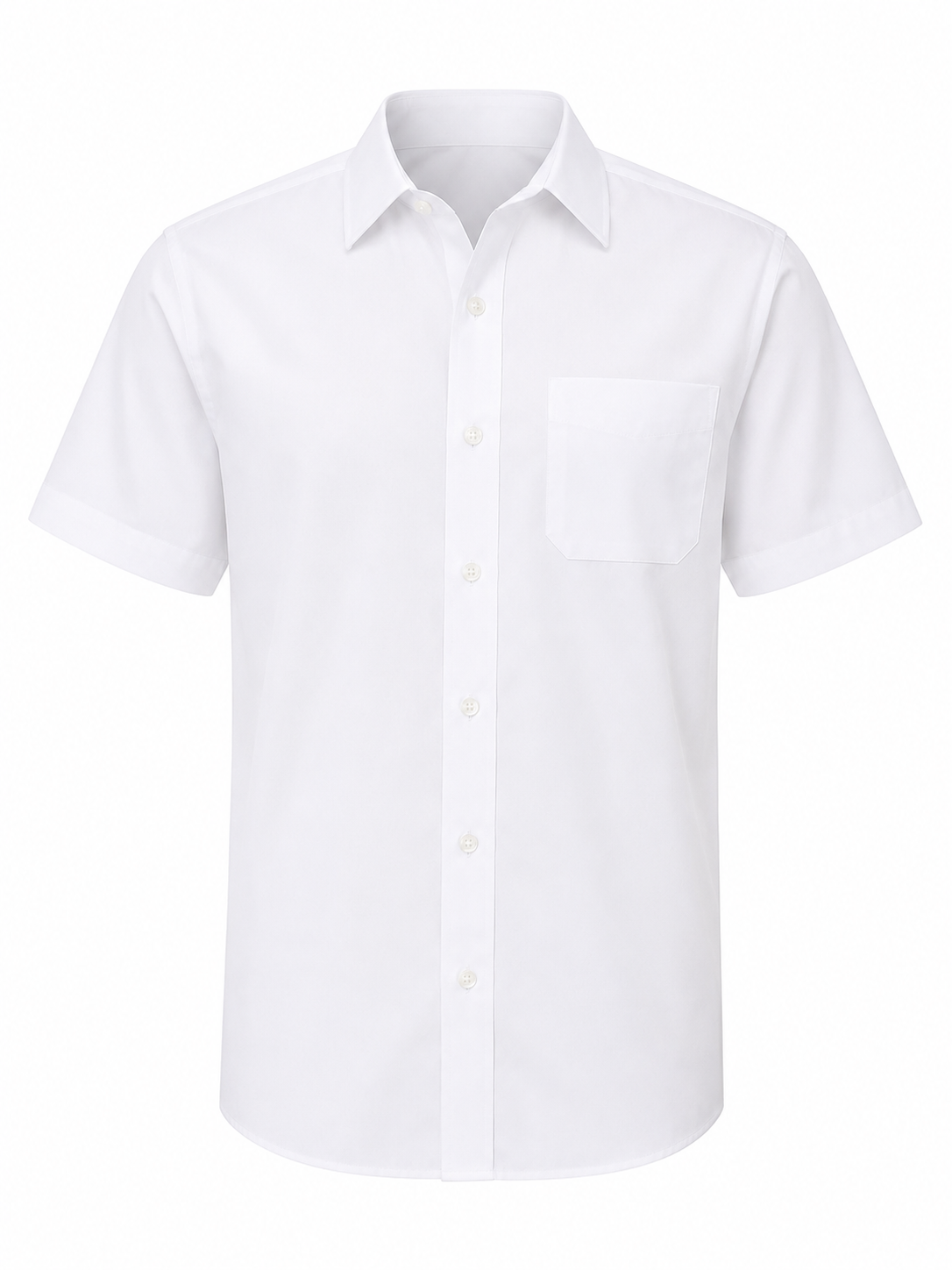 Girls White Regular-Fit Short-Sleeved Shirts - 38-48" Chest (Twin Pack)