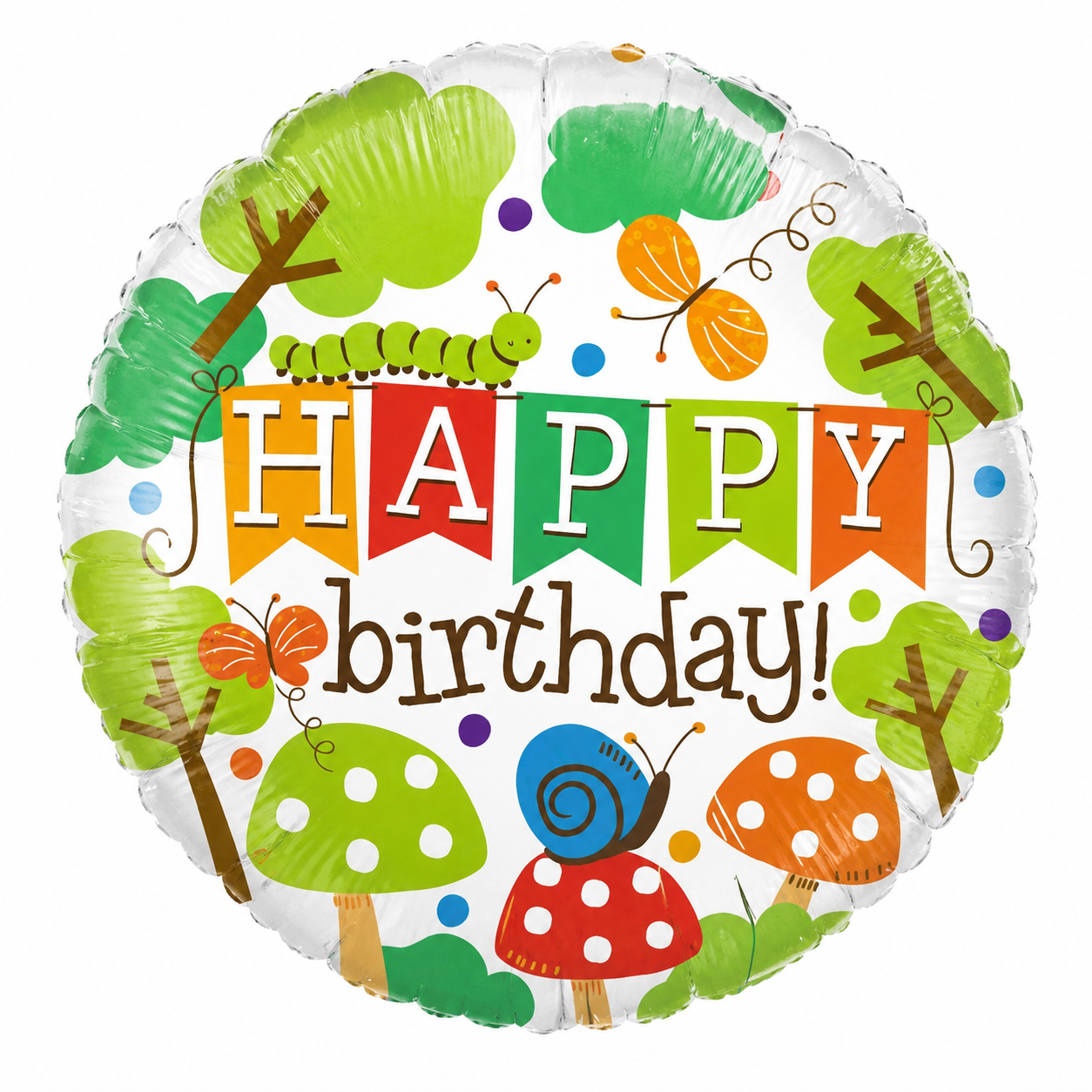 18 inch Happy Birthday Balloon - Cute Creepy Crawlies