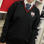 Cowbridge School Red Stripe Jumper 30-40" Chest