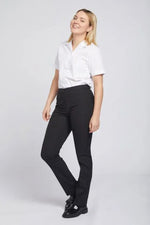Girls Slim Fit Trousers Black - 22-28" Waist