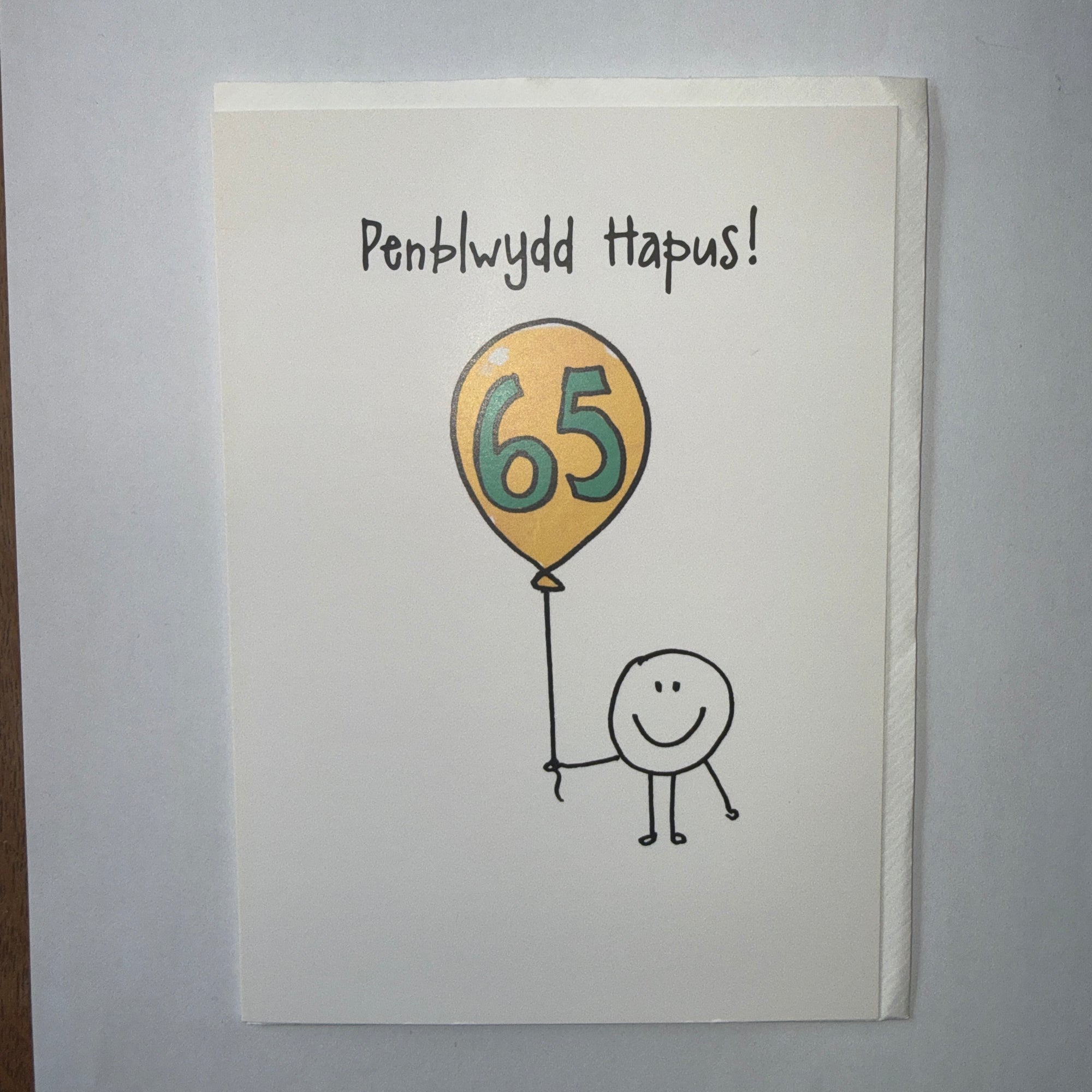 Penblwydd Hapus 65 Balloon Card