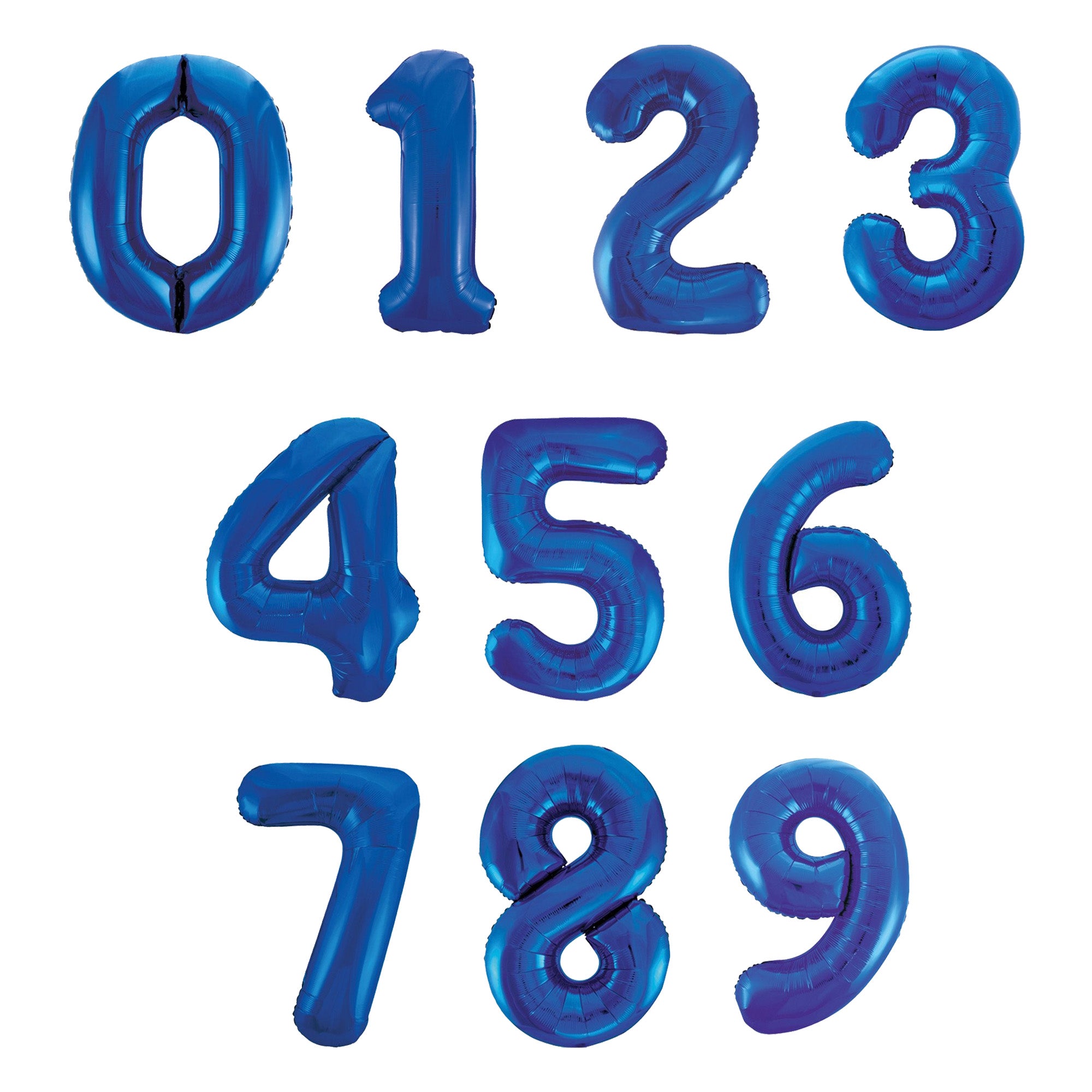 Large number helium balloon - Blue 0-9