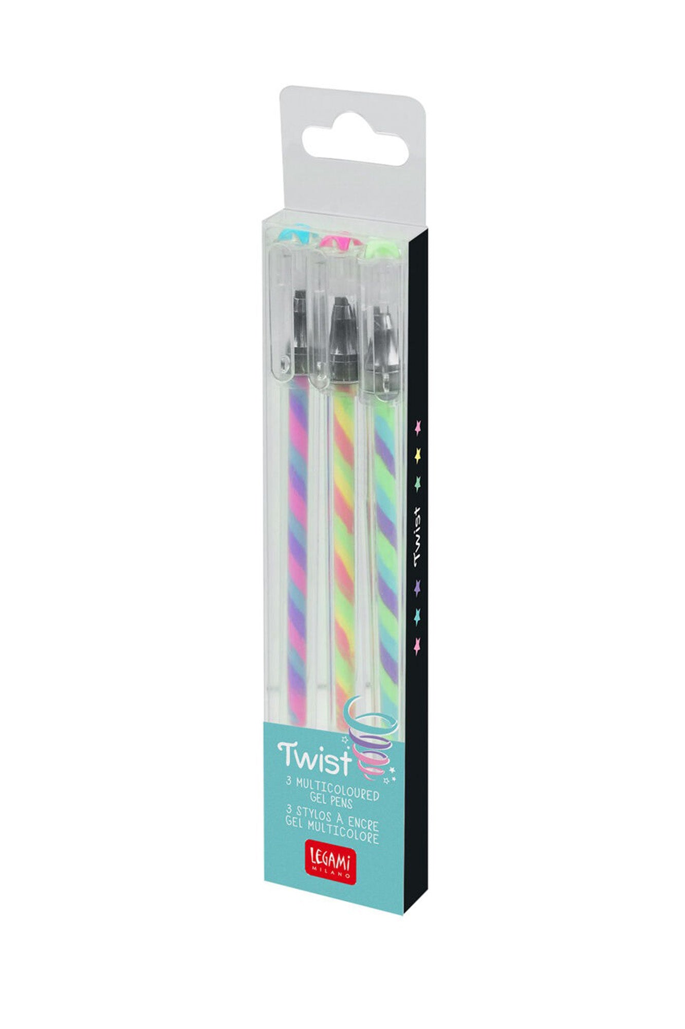 Legami Set Of 3 Multicoloured Gel Pens - Twist