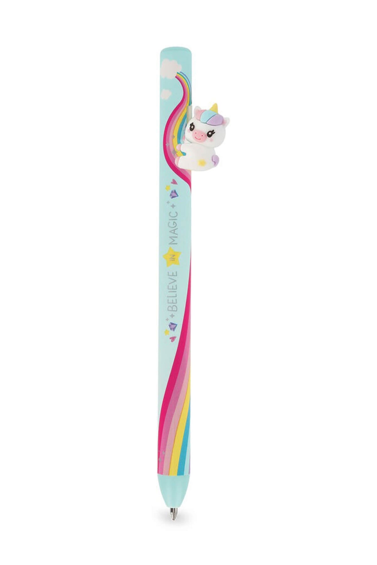 Legami Free Hugs Retractable Ballpoint Pen - Unicorn "Believe in Magic"