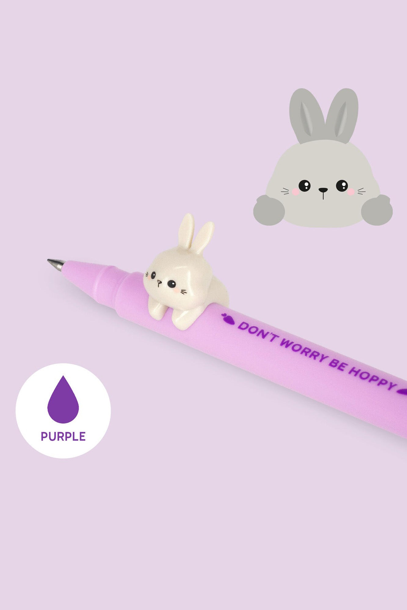 Legami Gel Pen With Animal Decoration - Bunny
