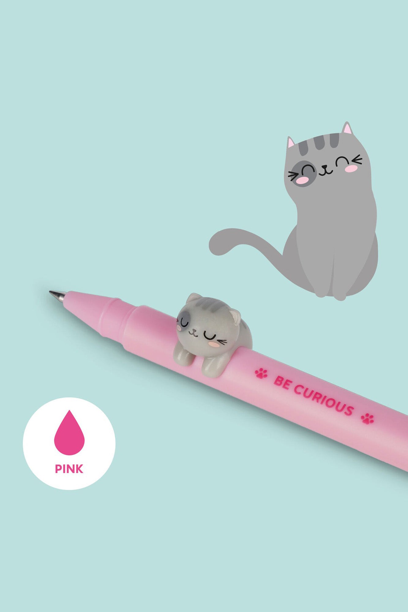 Legami Gel Pen With Animal Decoration - Cat