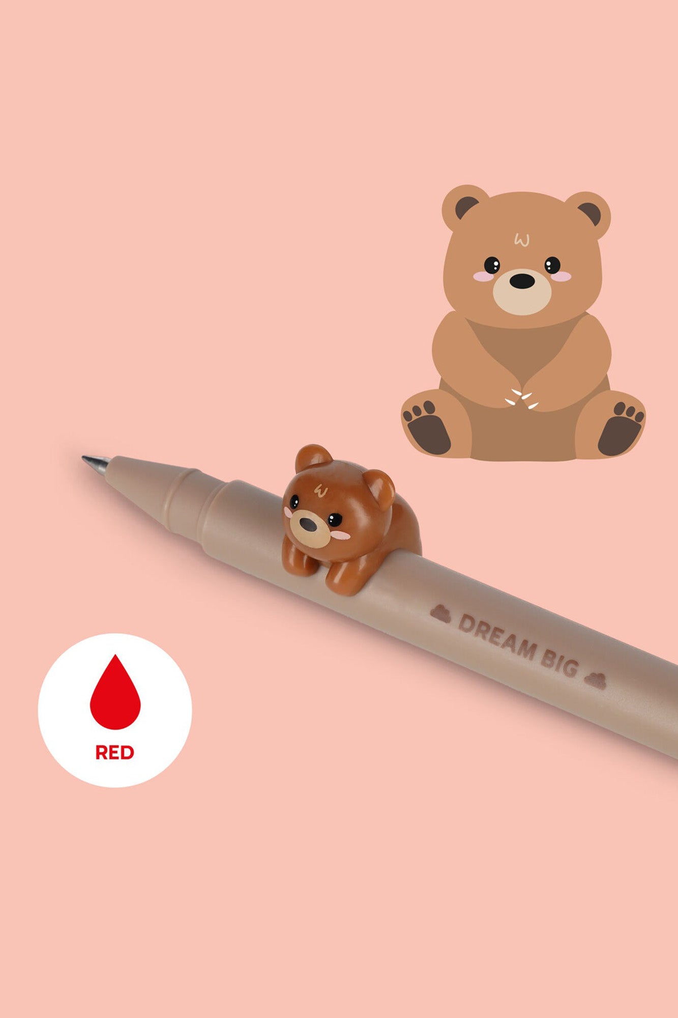 Legami Gel Pen With Animal Decoration - Teddy Bear
