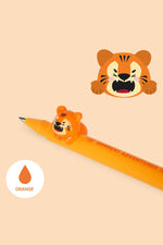 Legami Gel Pen With Animal Decoration - Tiger