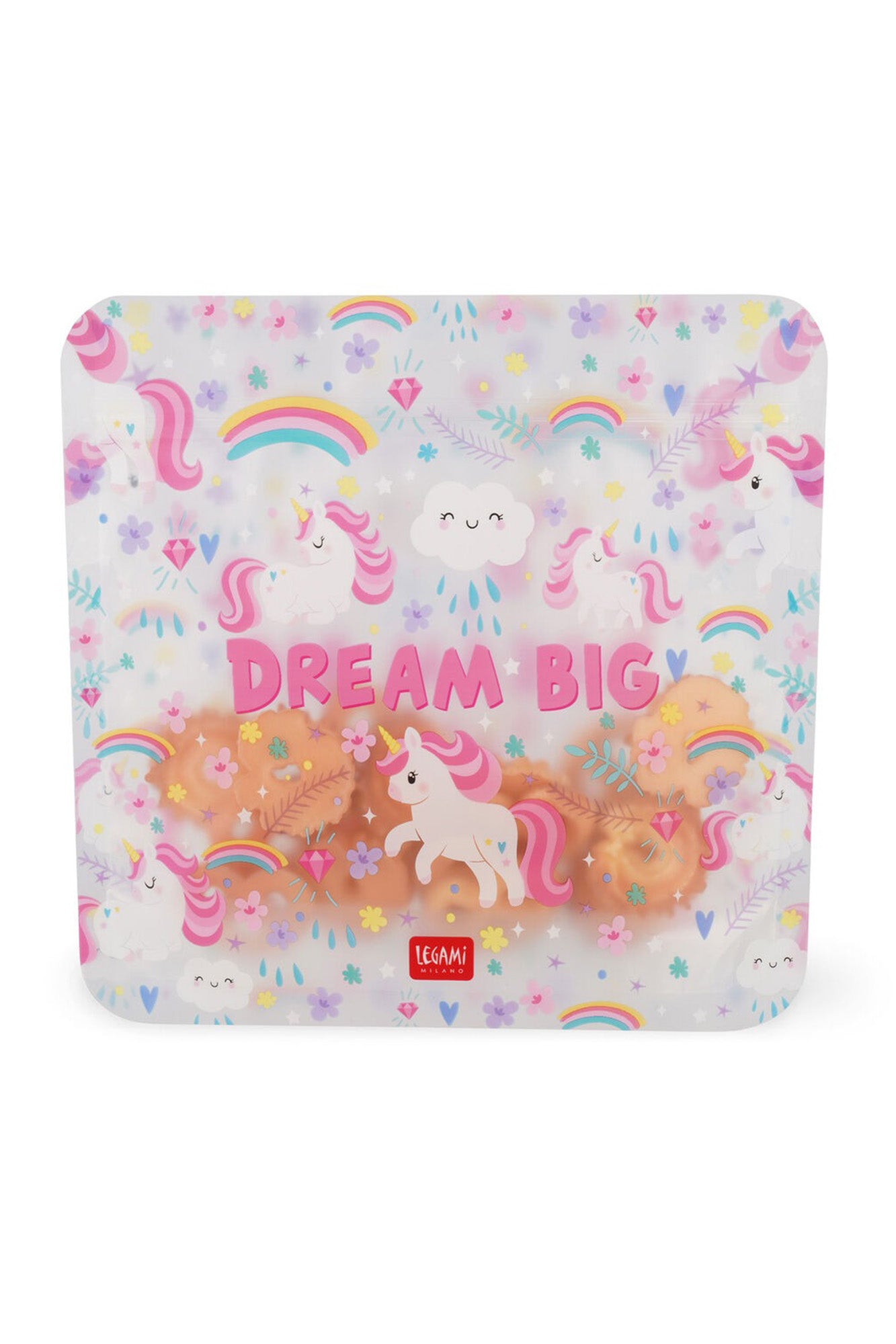 Legami Set of 3 Reusable Snack Bags - Unicorn