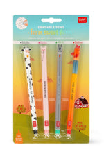 Legami Set of 4 Erasable Gel Pens - Farm Sweet Farm
