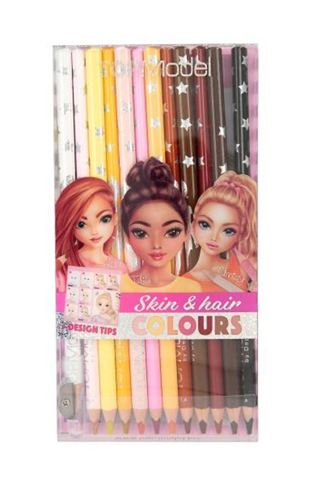 Top Model Colouring Pencils - Skin and Hair Colours x 12