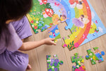 Crocodile Creek 36 Piece Shaped Box Puzzles Over The Rainbow