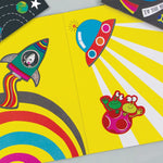 Rachel Ellen Sticker Scene & Colouring Book - To the Moon