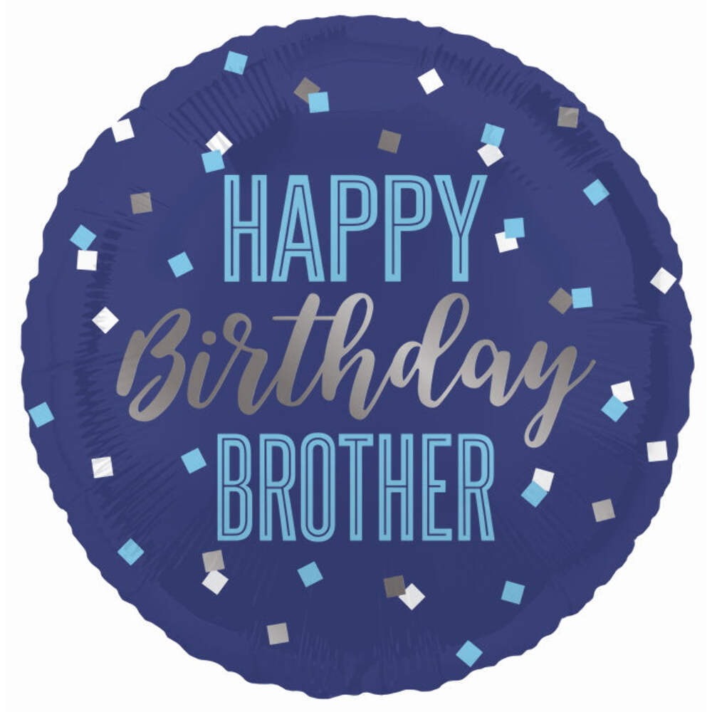 18 inch Happy Birthday Brother Balloon