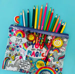Rachel Ellen Clear Pencil Case  You Are Pure Magic Unicorns