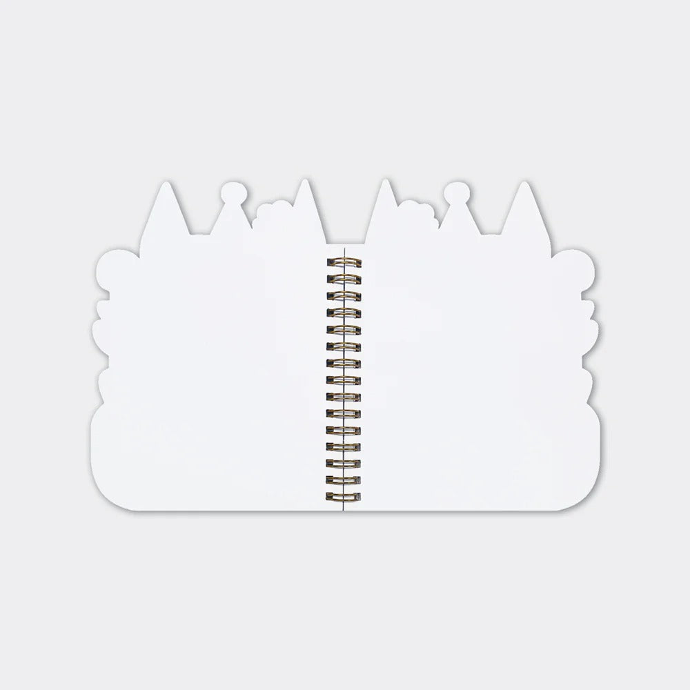 Rachel Ellen -Purr-fect Cat Shaped Wire Bound Notebook | Gold Foil