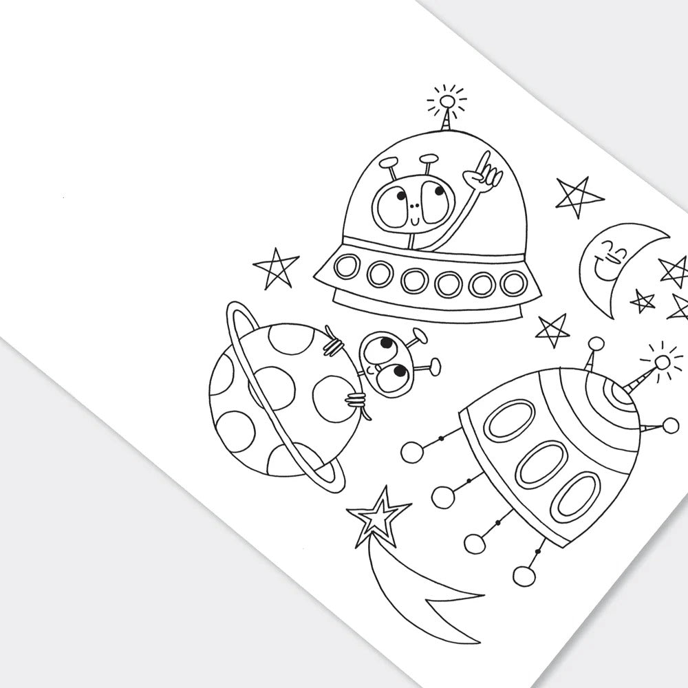 Rachel Ellen -To The Moon Space Colouring Book