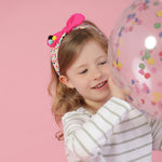 Rachel Ellen -Bow Headband - Multi-Coloured Spots