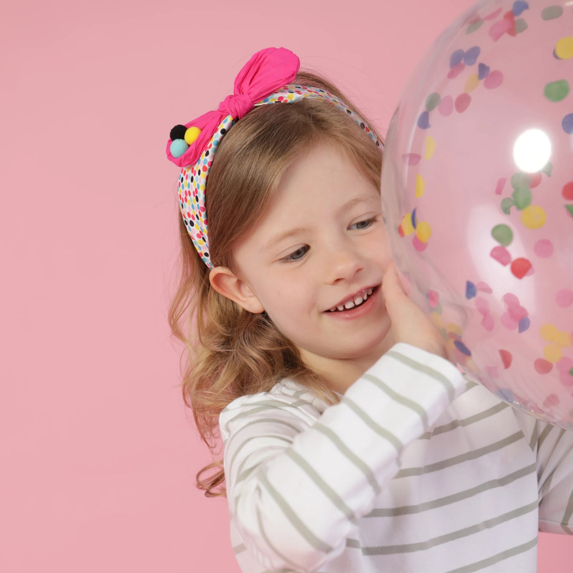 Rachel Ellen -Bow Headband - Multi-Coloured Spots