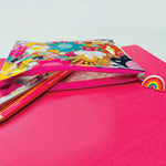 Rachel Ellen Clear Pencil Case - Flowers, Hearts & Stars