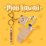 Mini Kawaii Teddy Bear Coin Purse with Key Ring