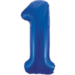 Large number helium balloon - Blue 0-9