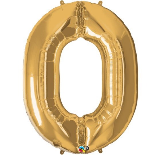 Large number helium balloon - Gold 0-9