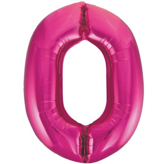 Large number helium balloon - Fuchsia 0-9
