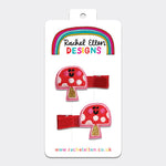 Rachel Ellen -Hair Clips (2 Pack) - Toadstools