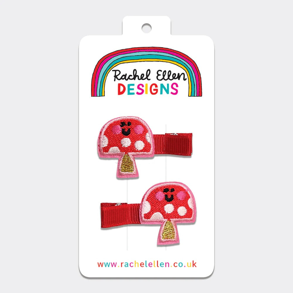 Rachel Ellen -Hair Clips (2 Pack) - Toadstools