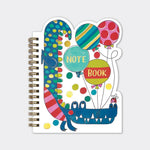 Rachel Ellen -Snappy Crocodile Shaped Wire Bound Notebook | Gold Foil