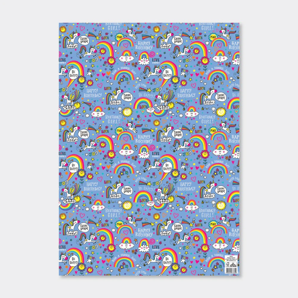 Rachel Ellen - Flat wrap - Oh Hey Birthday! Rainbows & Clouds