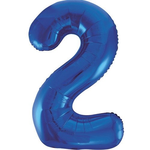 Large number helium balloon - Blue 0-9