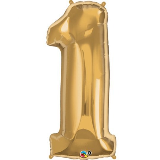 Large number helium balloon - Gold 0-9