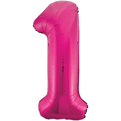 Large number helium balloon - Fuchsia 0-9
