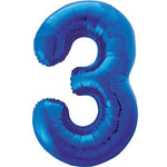 Large number helium balloon - Blue 0-9