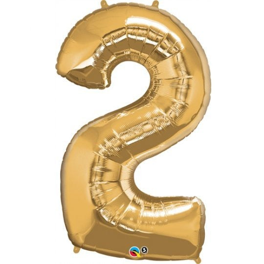 Large number helium balloon - Gold 0-9