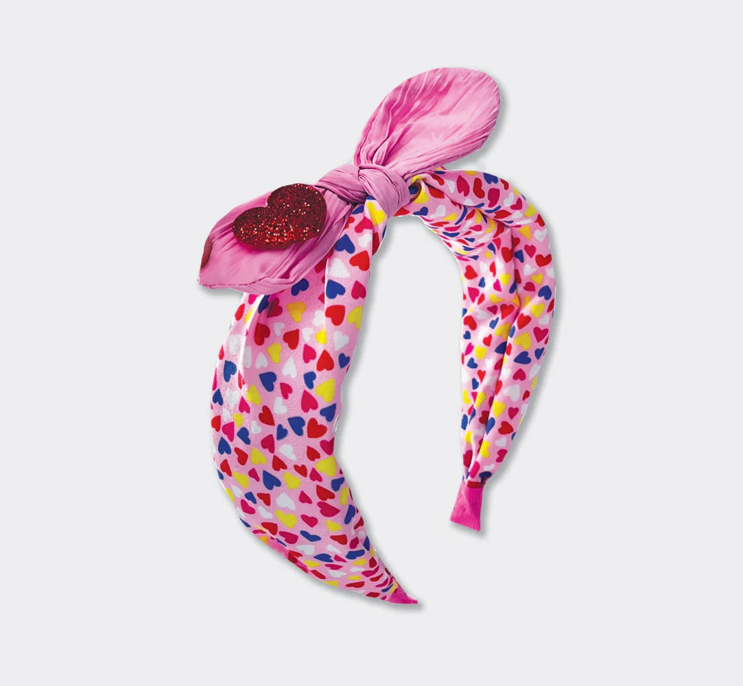 Rachel Ellen -Bow Headband - Love Hearts