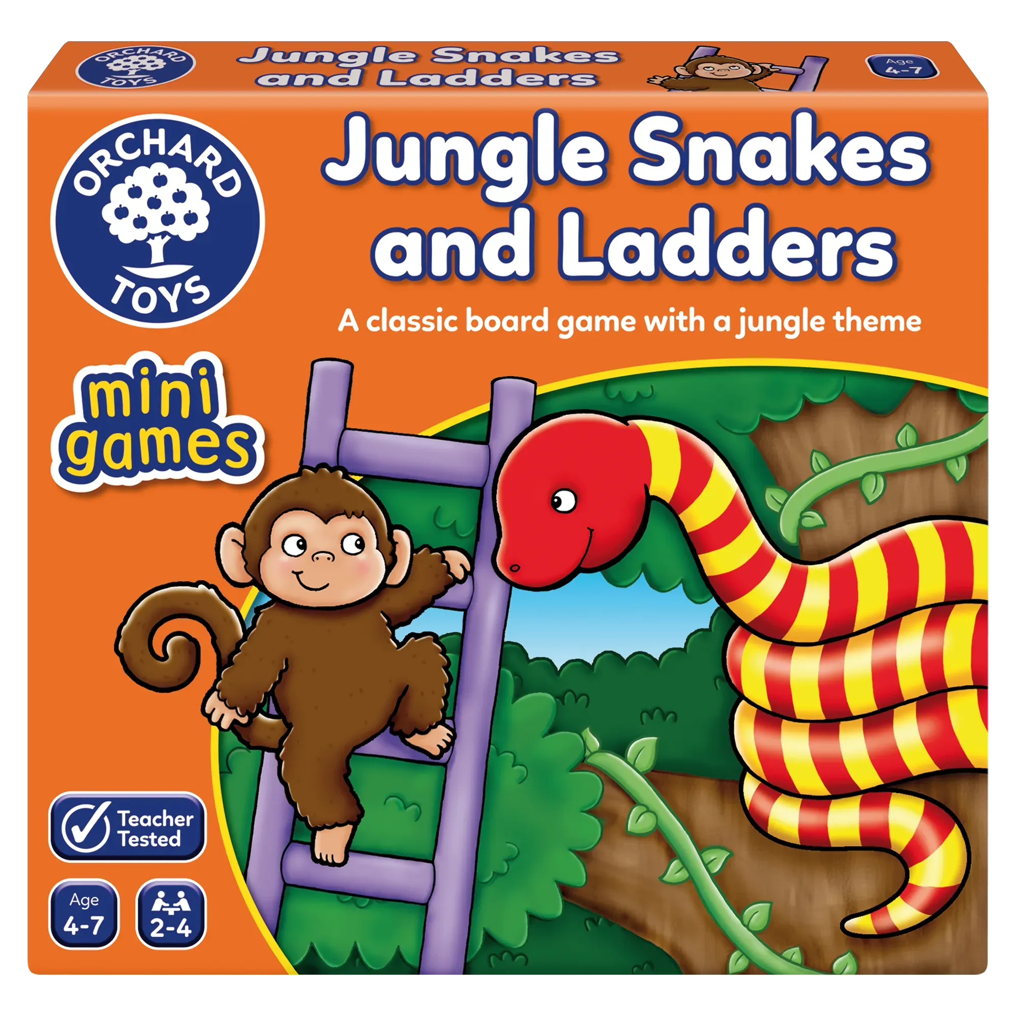 Orchard Toys Jungle Snakes & Ladders Mini Game