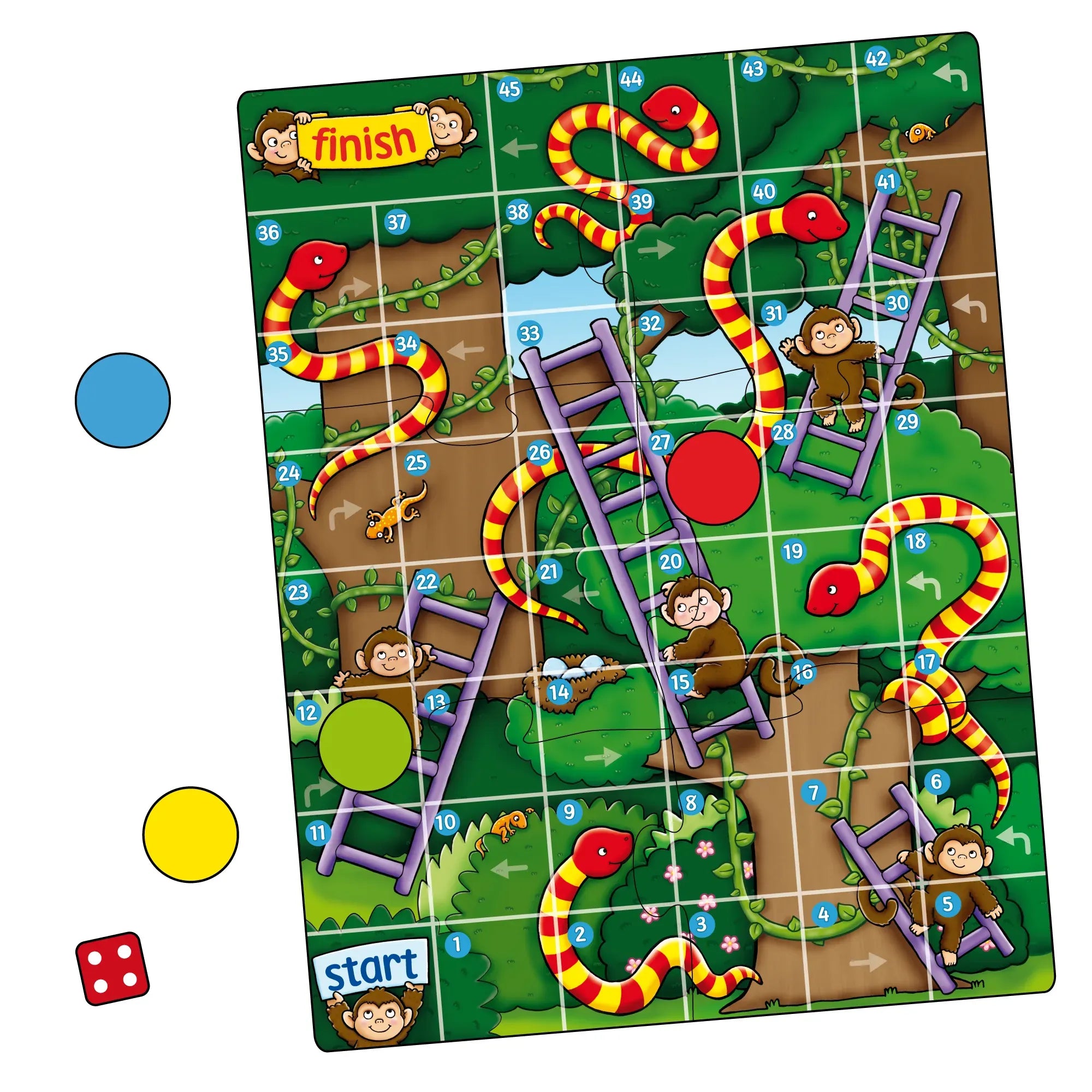 Orchard Toys Jungle Snakes & Ladders Mini Game